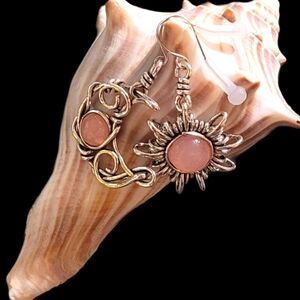 Asymmetrical Earrings- Sun & Moon